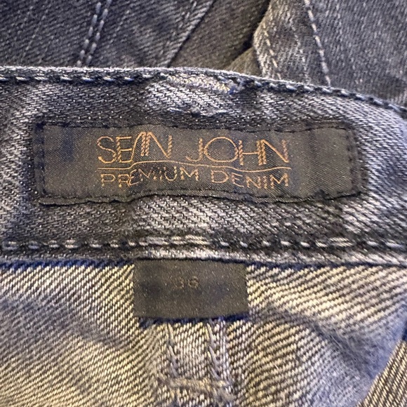 Sean John Dark Gray Denim Men's Shorts - Picture 3 of 4